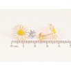 Серьги Xuping QQMM цвет Позолота 14K пусеты "Ромашки с кристаллами" фото №2 Серьги Xuping QQMM цвет Позолота 14K пусеты "Ромашки с кристаллами" фото №2