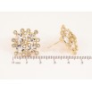 Сережки Xuping QQMM колір Позолота 14K пусети "Розсип кристалів" фото №2 Сережки Xuping QQMM колір Позолота 14K пусети "Розсип кристалів" фото №2