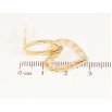 Серьги Xuping QQMM цвет Позолота 14K пусеты "Сердечки с кристаллами" фото №2