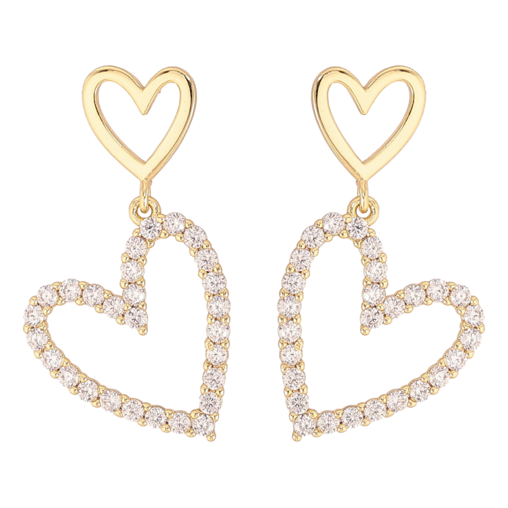 Сережки Xuping QQMM колір Позолота 14K пусети "Сердечки" фото №22