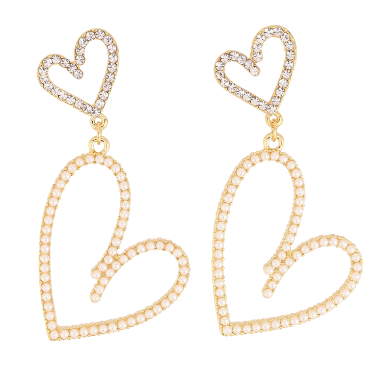 Сережки Xuping QQMM колір Позолота 14K пусети "Сердечки" фото №16