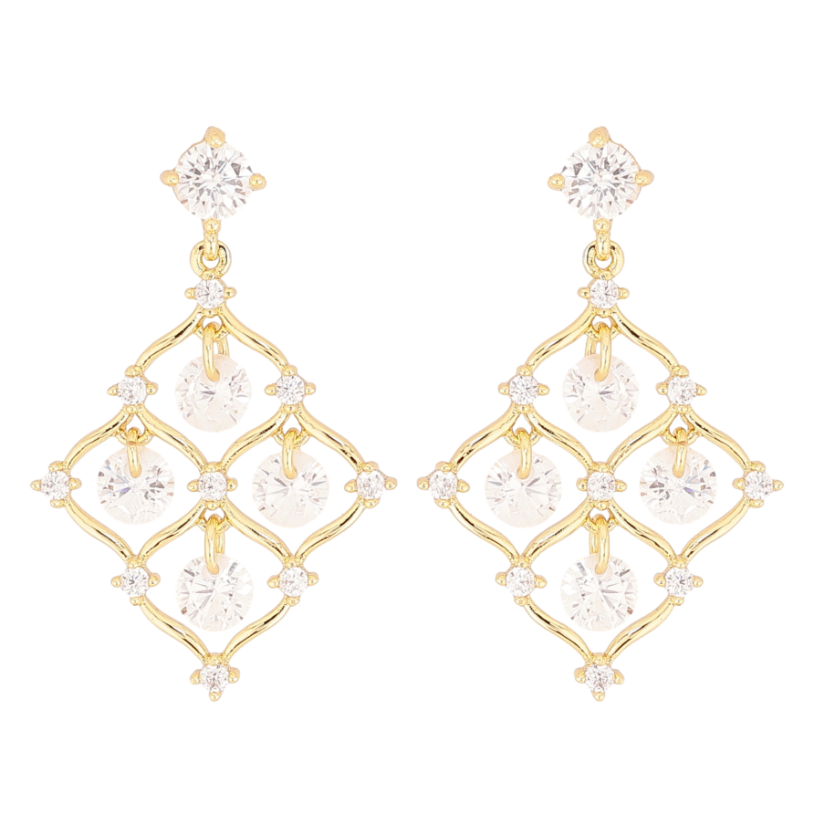 Серьги Xuping QQMM цвет Позолота 14K пусеты "Винтажные подвески с кристаллами" фото №1 Серьги Xuping QQMM цвет Позолота 14K пусеты "Винтажные подвески с кристаллами" фото №1