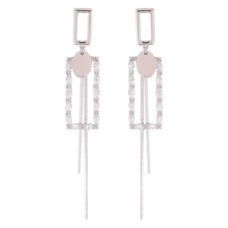 Сережки Xuping QQMM колір Родій пусети "Декоративні підвіски" фото №15