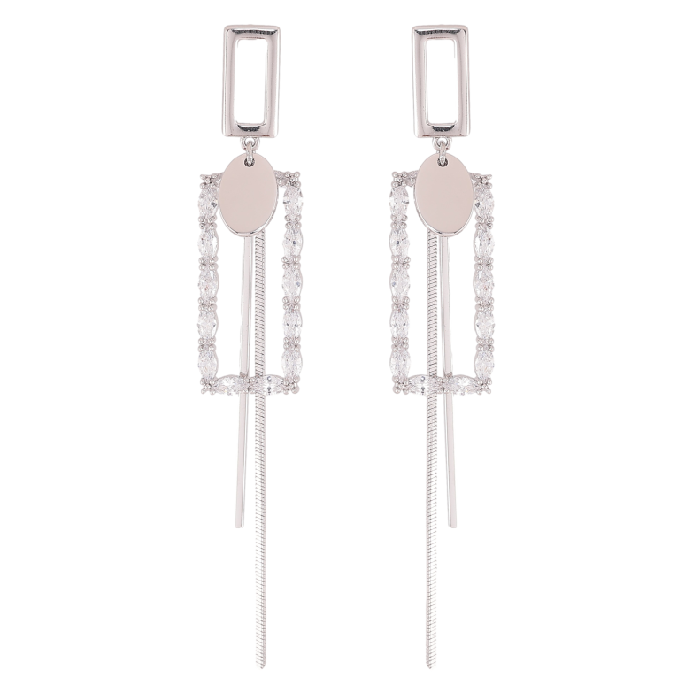 Сережки Xuping QQMM колір Родій пусети "Декоративні підвіски" фото №1