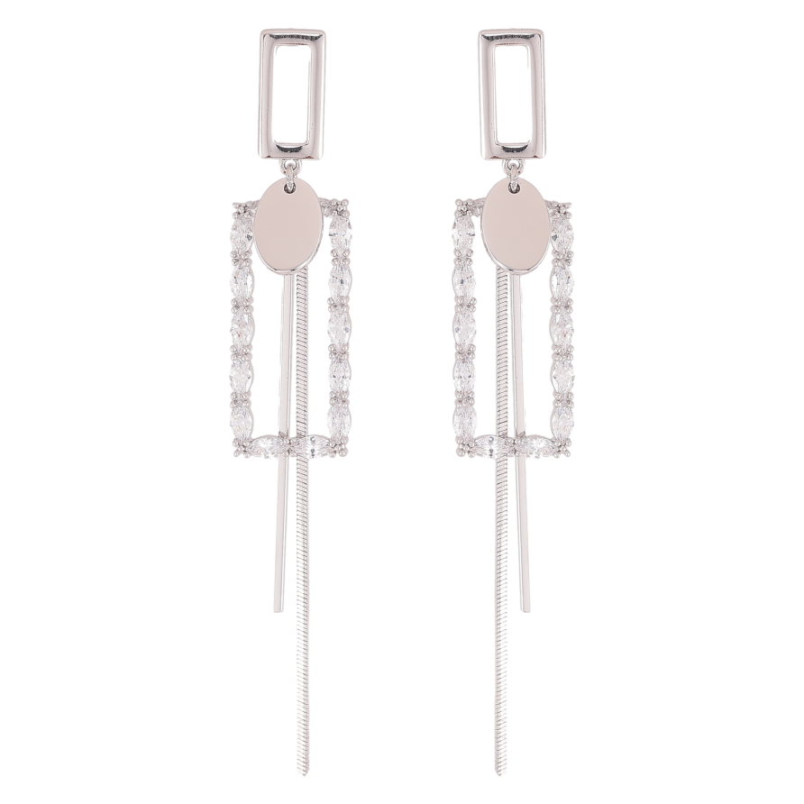 Сережки Xuping QQMM колір Родій пусети "Декоративні підвіски" фото №1