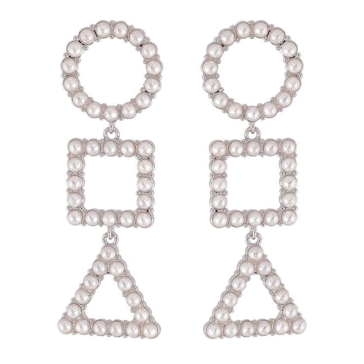 Серьги Xuping QQMM цвет Родий пусеты "Фигурные подвески" фото №24