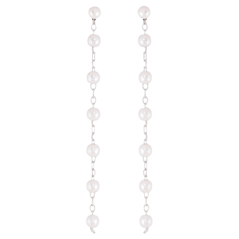 Сережки Xuping QQMM колір Родій пусети "Кристальні підвіски" фото №1