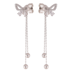Сережки Xuping QQMM колір Родій пусети "Підвіски метелики" фото №3