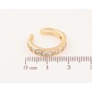 Серьги Xuping цвет Позолота 14K моно-каффа "Дорожка кристаллов" фото №2