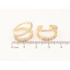 Серьги Xuping цвет Позолота 14K каффы "Узор с кристаллами" фото №2