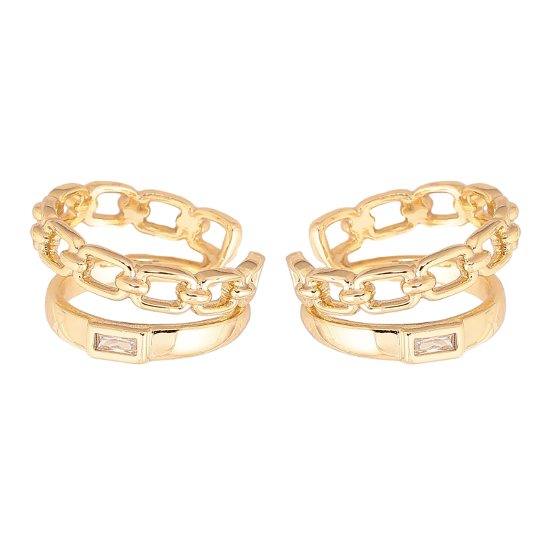 Сережки Xuping  колір Позолота 14K кафи "Візерунок ланцюжок" фото №1