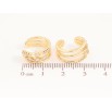 Серьги Xuping цвет Позолота 14K каффы "Узор с кристаллами" фото №2