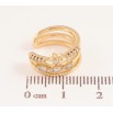Серьги Xuping цвет Позолота 14K моно-каффа "Узор с кристаллами" На левое ухо фото №2
