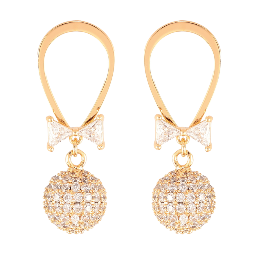 Сережки Xuping QQMM колір Позолота 18K пусети "Кристальні підвіски" фото №1 Сережки Xuping QQMM колір Позолота 18K пусети "Кристальні підвіски" фото №1