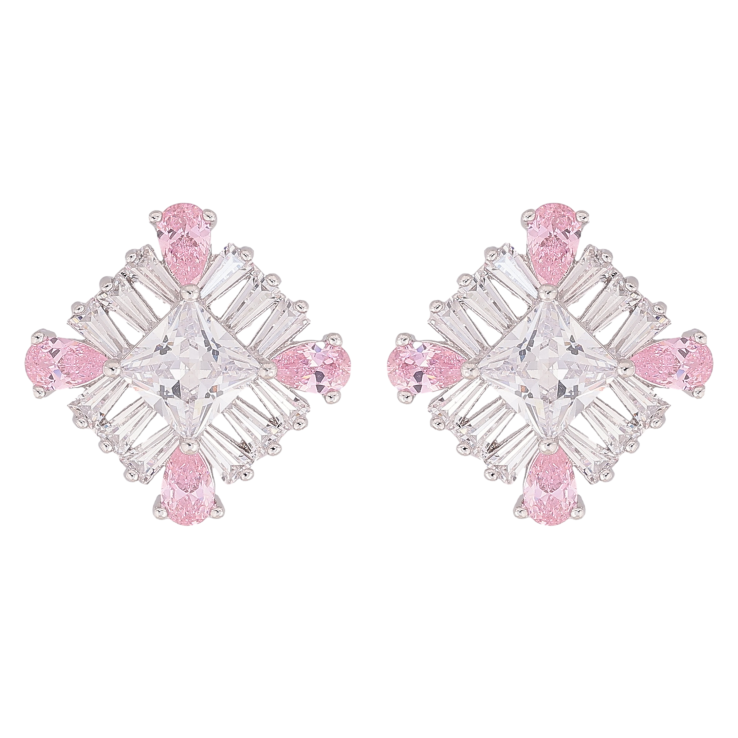 Сережки Xuping колір Родій пусети "Кристальні ромби" 15х15мм фото №11 Сережки Xuping колір Родій пусети "Кристальні ромби" 15х15мм фото №11