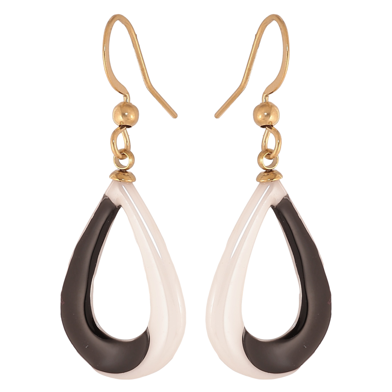 Сережки Xuping TTM Stainless Steel колір 14К французький замок "Декоративні керамічні підвіски" фото №1 Сережки Xuping TTM Stainless Steel колір 14К французький замок "Декоративні керамічні підвіски" фото №1