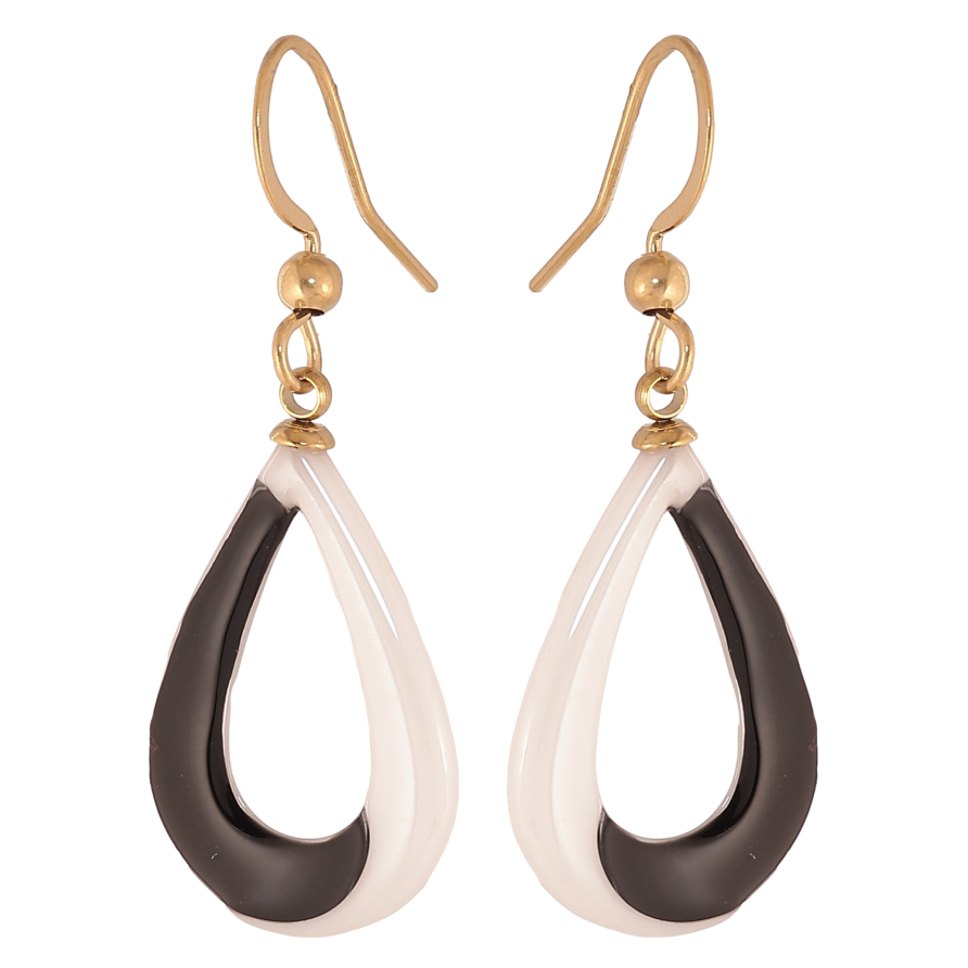 Сережки Xuping TTM Stainless Steel колір 14К французький замок "Декоративні керамічні підвіски" фото №1 Сережки Xuping TTM Stainless Steel колір 14К французький замок "Декоративні керамічні підвіски" фото №1