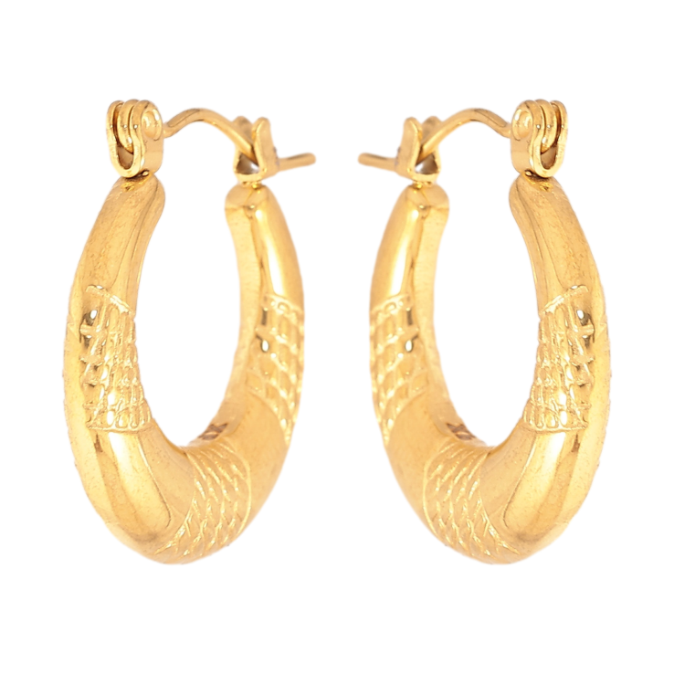 Сережки Xuping TTM Stainless Steel колір 14К кільця (конго) "Декоративні кільця" ø 2см фото №15