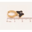Сережки Xuping TTM Stainless Steel колір 14К підвіски на колечках "Метелики" фото №2