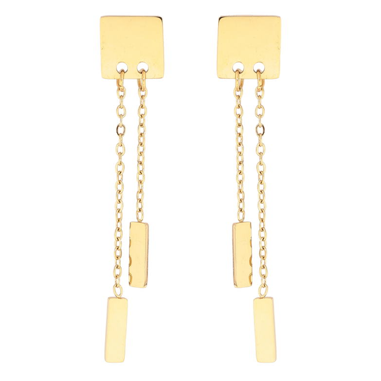 Сережки Xuping TTM Stainless Steel колір 14К пусети декоративні підвіски фото №1