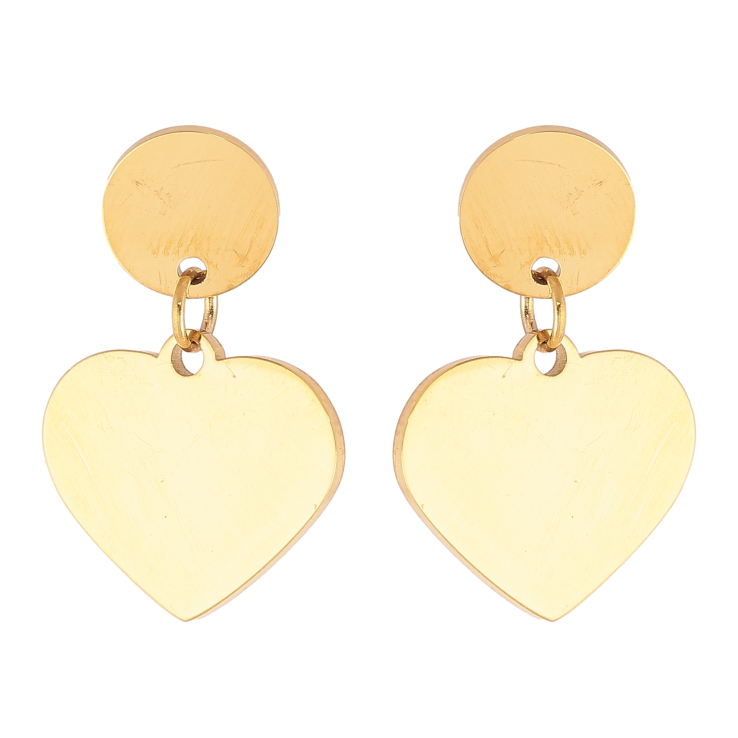 Сережки Xuping TTM Stainless Steel колір 14K пусети "Сердечка" фото №19 Сережки Xuping TTM Stainless Steel колір 14K пусети "Сердечка" фото №19