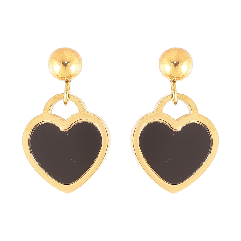 Сережки Xuping TTM Stainless Steel колір 14K пусети "Сердечка" фото №5 Сережки Xuping TTM Stainless Steel колір 14K пусети "Сердечка" фото №5