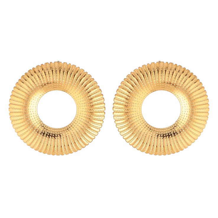 Серьги Xuping TTM Stainless Steel цвет 14К пусеты "Колечки декоративные" фото №23 Серьги Xuping TTM Stainless Steel цвет 14К пусеты "Колечки декоративные" фото №23