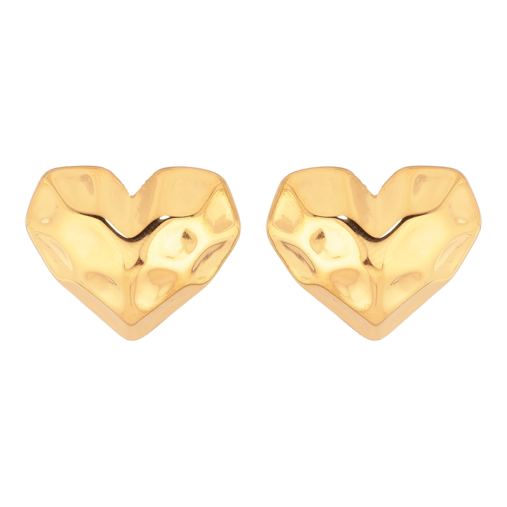 Серьги Xuping TTM Stainless Steel цвет 14К пусеты "Сердечки" фото №19 Серьги Xuping TTM Stainless Steel цвет 14К пусеты "Сердечки" фото №19