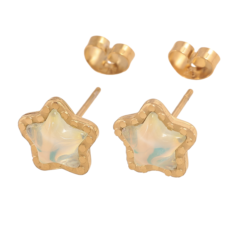 Серьги Xuping TTM Stainless Steel цвет 14К пусеты "Звезды" фото №15