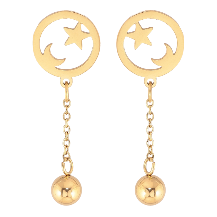 Серьги Xuping TTM Stainless Steel цвет 14К пусеты "Декоративные подвески" фото №17 Серьги Xuping TTM Stainless Steel цвет 14К пусеты "Декоративные подвески" фото №17