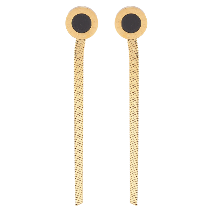 Серьги Xuping TTM Stainless Steel цвет 14K пусеты "Подвески с узором циферблат" фото №15 Серьги Xuping TTM Stainless Steel цвет 14K пусеты "Подвески с узором циферблат" фото №15