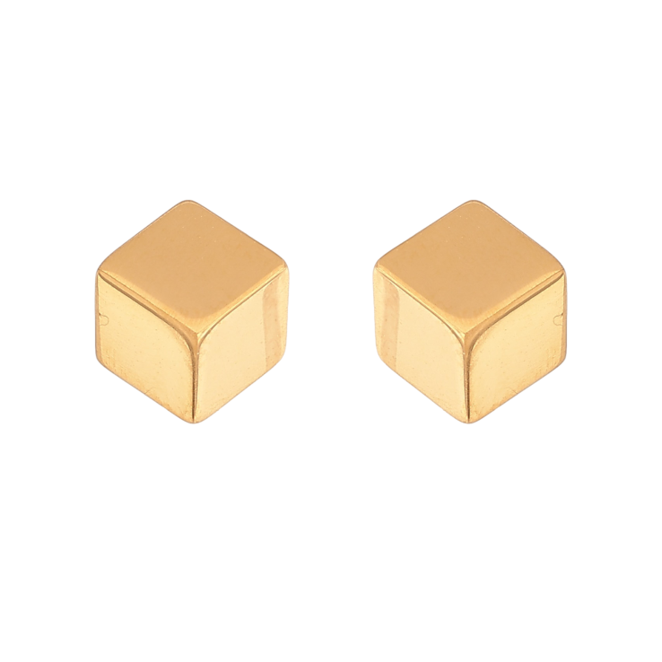 Сережки Xuping TTM Stainless Steel колір 14К пусети "Кубики" 6х6мм фото №25 Сережки Xuping TTM Stainless Steel колір 14К пусети "Кубики" 6х6мм фото №25