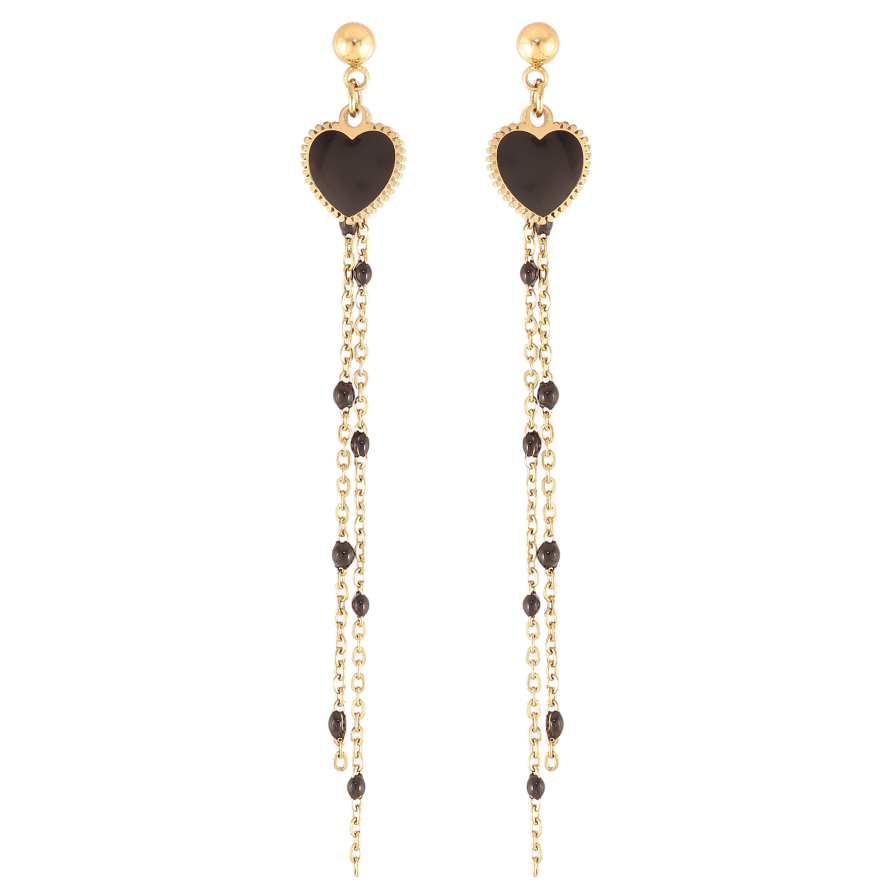 Серьги Xuping TTM Stainless Steel цвет 14K пусеты "Подвески с сердечками" фото №1 Серьги Xuping TTM Stainless Steel цвет 14K пусеты "Подвески с сердечками" фото №1