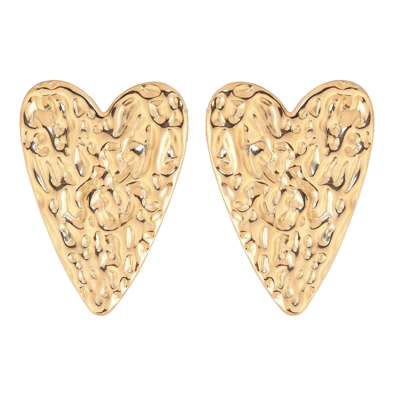 Серьги Xuping TTM Stainless Steel цвет 14К пусеты "Сердечки" фото №1 Серьги Xuping TTM Stainless Steel цвет 14К пусеты "Сердечки" фото №1