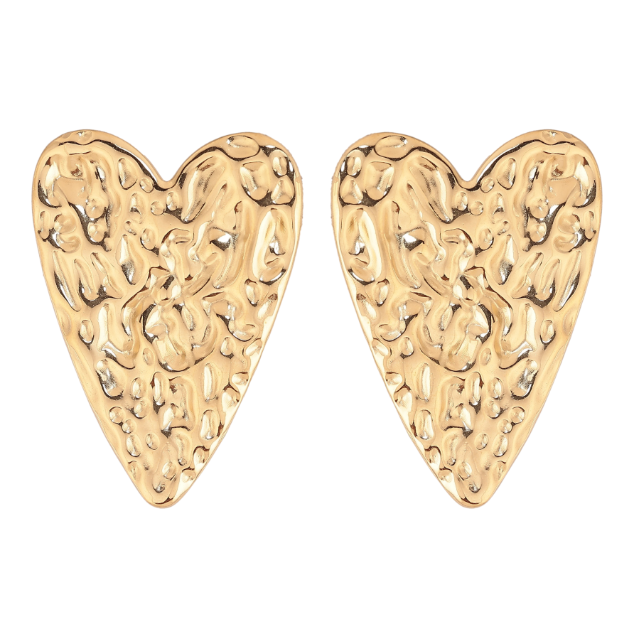 Сережки Xuping TTM Stainless Steel колір 14К пусети "Сердечка" фото №1 Сережки Xuping TTM Stainless Steel колір 14К пусети "Сердечка" фото №1