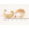 Сережки Xuping TTM Stainless Steel колір 14K пусети "Широкі дуги" фото №2