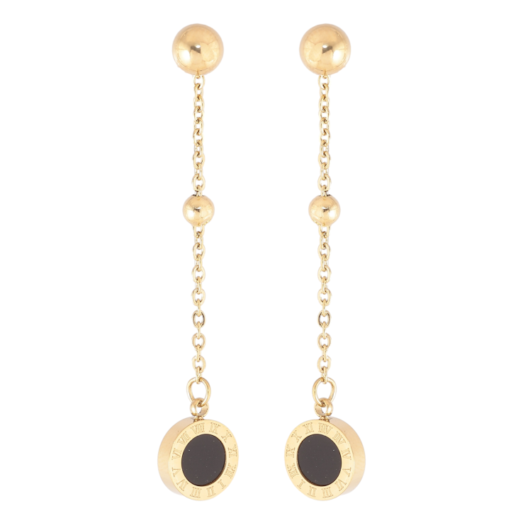 Серьги Xuping TTM Stainless Steel цвет 14K пусеты "Подвески с узором циферблат" ø 5мм, 2 в 1 фото №23 Серьги Xuping TTM Stainless Steel цвет 14K пусеты "Подвески с узором циферблат" ø 5мм, 2 в 1 фото №23