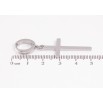 Сережки Xuping TTM Stainless Steel колір Родій підвіски на колечках "Хрестики" фото №2 Сережки Xuping TTM Stainless Steel колір Родій підвіски на колечках "Хрестики" фото №2
