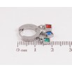 Серьги Xuping TTM Stainless Steel цвет Родий подвески на колечках "Подвески с разноцветными кристаллами" фото №2