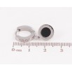 Серьги Xuping TTM Stainless Steel цвет Родий подвески на колечках "Узор циферблат с черными вставками" фото №2 Серьги Xuping TTM Stainless Steel цвет Родий подвески на колечках "Узор циферблат с черными вставками" фото №2