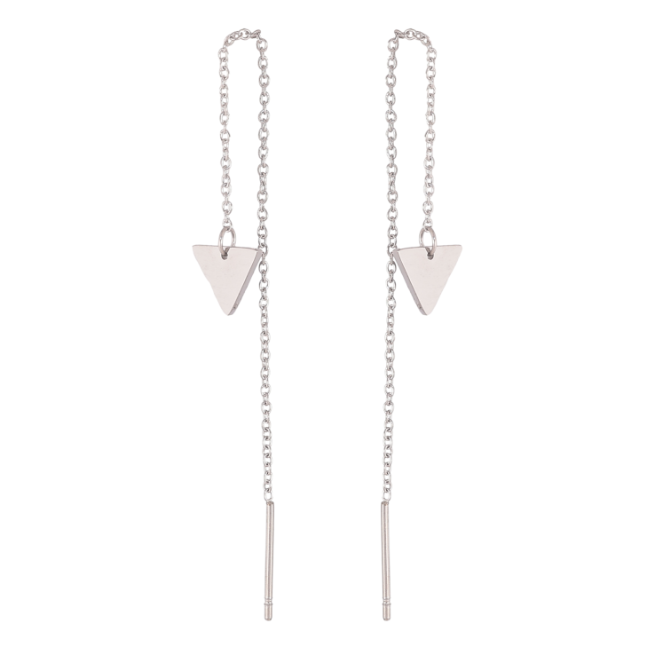 Серьги Xuping TTM Stainless Steel цвет Родий протяжки "Треугольники на цепочке" фото №23 Серьги Xuping TTM Stainless Steel цвет Родий протяжки "Треугольники на цепочке" фото №23