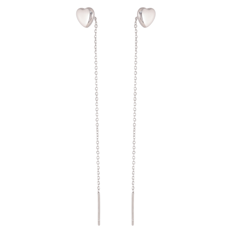 Серьги Xuping TTM Stainless Steel цвет Родий протяжки "Сердечки с цепочками" фото №19 Серьги Xuping TTM Stainless Steel цвет Родий протяжки "Сердечки с цепочками" фото №19