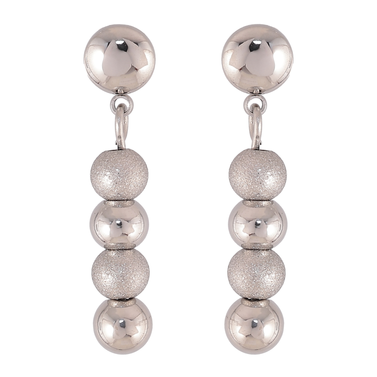 Серьги Xuping TTM Stainless Steel цвет Родий пусеты "Подвески с шариками" фото №12 Серьги Xuping TTM Stainless Steel цвет Родий пусеты "Подвески с шариками" фото №12