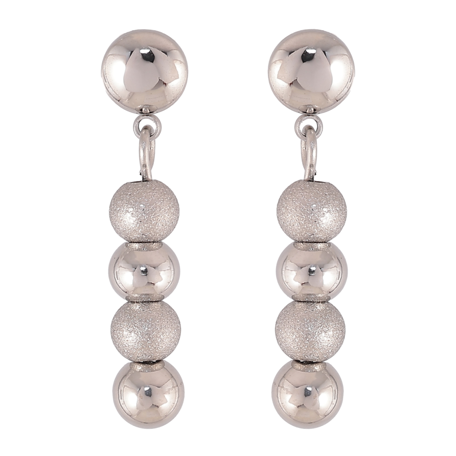 Серьги Xuping TTM Stainless Steel цвет Родий пусеты "Подвески с шариками" фото №1 Серьги Xuping TTM Stainless Steel цвет Родий пусеты "Подвески с шариками" фото №1