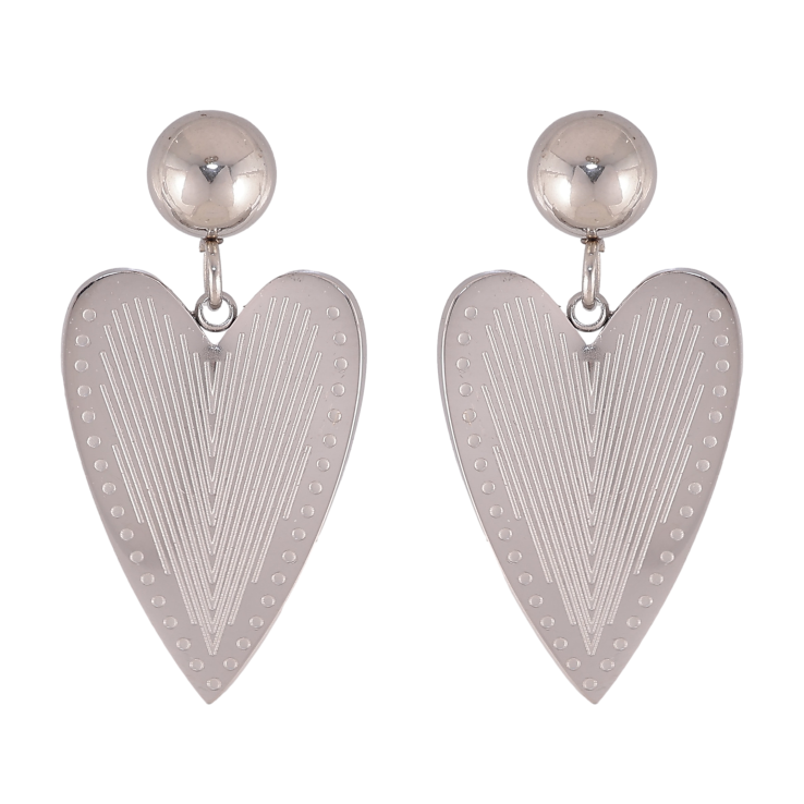 Серьги Xuping TTM Stainless Steel цвет Родий пусеты "Сердечки" фото №18 Серьги Xuping TTM Stainless Steel цвет Родий пусеты "Сердечки" фото №18