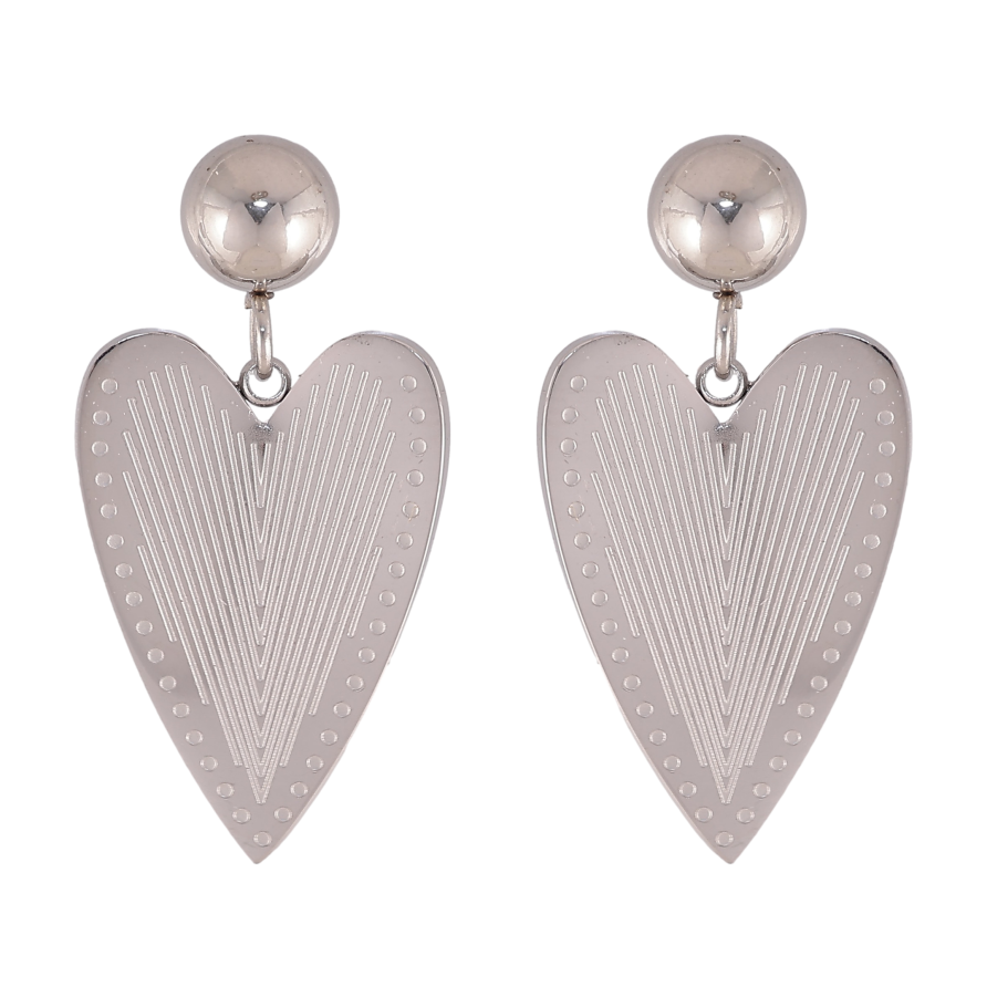 Серьги Xuping TTM Stainless Steel цвет Родий пусеты "Сердечки" фото №1 Серьги Xuping TTM Stainless Steel цвет Родий пусеты "Сердечки" фото №1