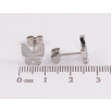Сережки Xuping TTM Stainless Steel колір Родій пусети "Метелики" фото №2