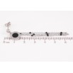 Серьги Xuping TTM Stainless Steel цвет Родий пусеты "Подвески с узором циферблат и черными вставками" фото №2 Серьги Xuping TTM Stainless Steel цвет Родий пусеты "Подвески с узором циферблат и черными вставками" фото №2