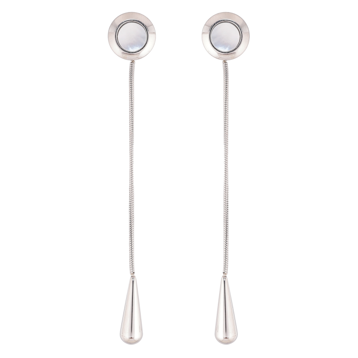 Серьги Xuping TTM Stainless Steel цвет Родий пусеты "Подвески с перламутровыми вставками" фото №21 Серьги Xuping TTM Stainless Steel цвет Родий пусеты "Подвески с перламутровыми вставками" фото №21
