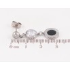 Серьги Xuping TTM Stainless Steel цвет Родий пусеты "Подвески с кристаллами и узором циферблат" фото №2 Серьги Xuping TTM Stainless Steel цвет Родий пусеты "Подвески с кристаллами и узором циферблат" фото №2